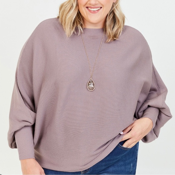ARULA Sweaters - NEW Arula Nikki Dolman Sleeve Sweater Women’s SZ 1X in Mushroom